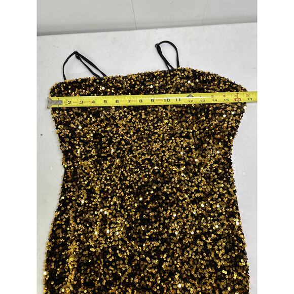 BP from Nordstrom Night Out Sequin Camisole Mini Dress in Gold Size M. NWOT - Picture 5 of 7